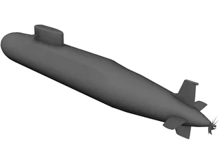 Arihant Class Missile Submarine 3D Model preview