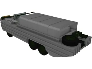 Amphibian Duck 3D Model preview