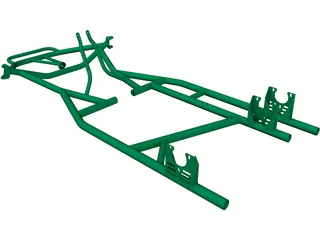 Chassis Tony Kart Extreme 3D Model preview