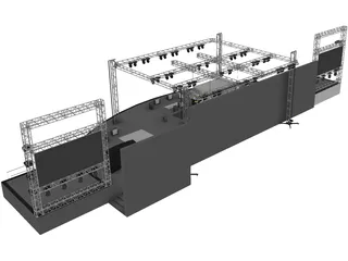 Concert Stage 3D Model preview