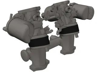 Carburetor SU HS2 3D Model preview