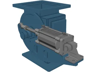 Silo Discharge Valve 3D Model preview