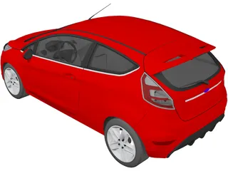 Ford Fiesta 3-door (2009) 3D Model preview