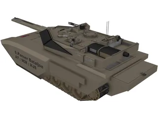 Future Tank 3D Model preview