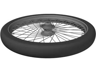 Wheel Front 20 spoke 21 inch 3D Model preview