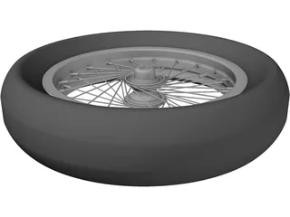 Wheel Rear 20 spoke 3D Model preview