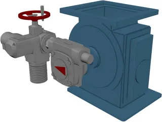Silo Flow Control Valve 3D Model preview