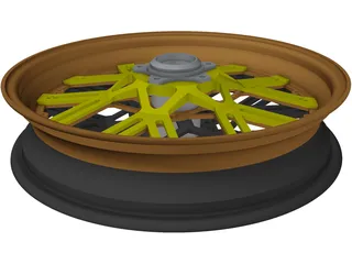 Motorcycle Rim Racing 3D Model preview