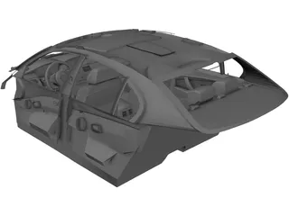 Interior BMW M5 (2009) 3D Model preview