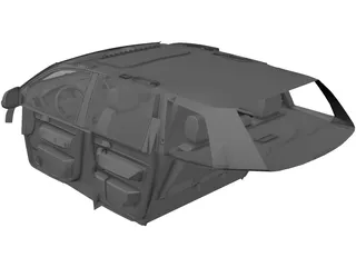 Interior Volkswagen Touareg R50 (2008) 3D Model preview