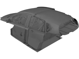Interior Chevrolet Aveo (2008) 3D Model preview