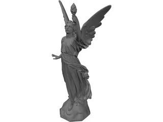 Angel Lucy Classical Statue 3D Model preview