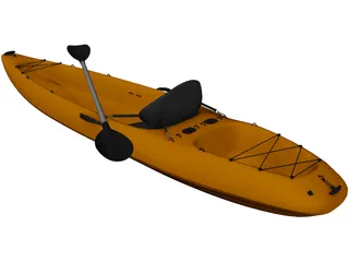 Kayak Canoe 3D Model preview