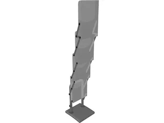 Portable Brochure Display 3D Model preview
