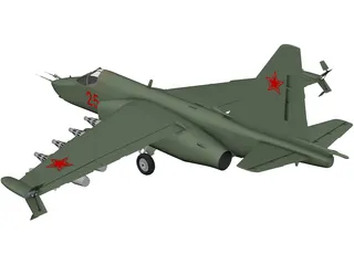 Sukhoi Su-25 Frogfoot 3D Model preview