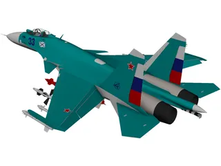 Sukhoi Su-33 Navy Flanker 3D Model preview
