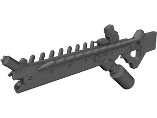 District 9 Assault Rifle 3D Model preview