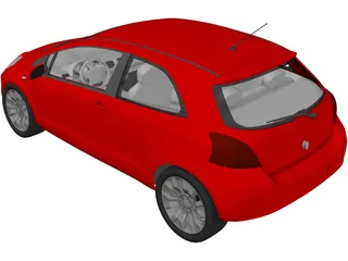 Toyota Yaris 3D Model preview