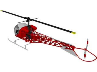 Helicopter 3D Model preview
