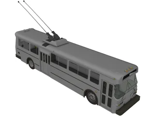 Trolley Bus 3D Model preview