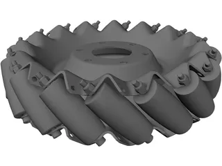 Mecanum Wheel Right 3D Model preview