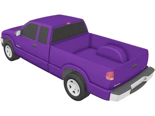 Chevrolet S10 3 Door Extended Cab (1998) 3D Model preview