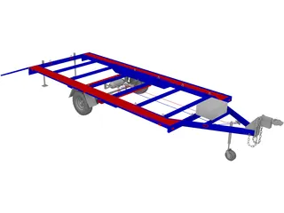Military Trailer 3D Model preview