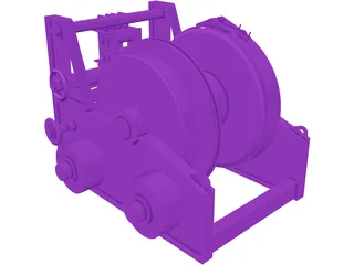 Tug Boat Towing Winch 3D Model preview