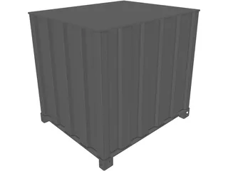 Shipping Cargo Square Container 3D Model preview