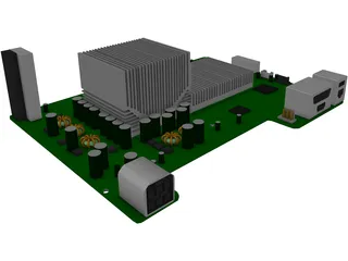 Xbox 360 Jasper Motherboard 3D Model preview