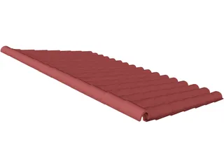 Spanish Roof Tiles 3D Model preview