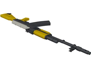 AK-47 Assault Rifle 3D Model preview