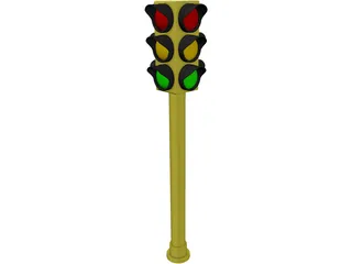 Traffic Light 3D Model preview