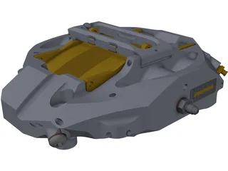 Brake Caliper Alcon GT 3D Model preview