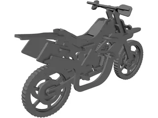 Plywood Motorcycle Enduro 3D Model preview