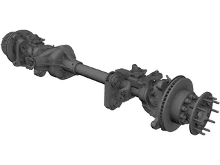 Front Axle F550 3D Model preview