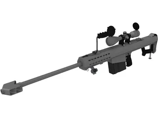 M107 Barrett 3D Model preview