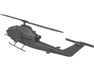 Bell AH-1 Cobra 3D Model preview