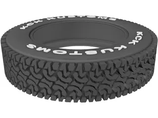 Tire KCK 35 Inch A/T 3D Model preview