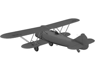 Fiat CR.42 3D Model preview