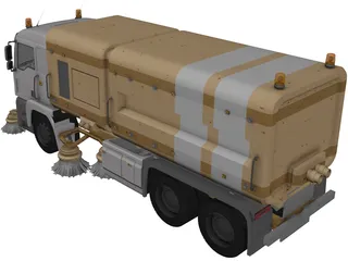 MAN TGA Street Cleaning Truck 3D Model preview