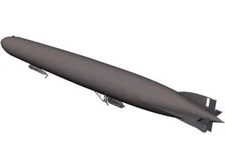 Zeppelin Airship Blimp 3D Model preview