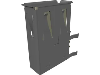 Female USB Connector 3D Model preview