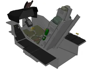 F-16 Ejection Seat 3D Model preview