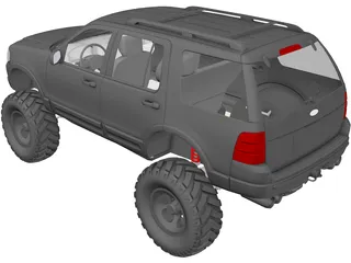 Ford Explorer [Lifted] (2002) 3D Model preview