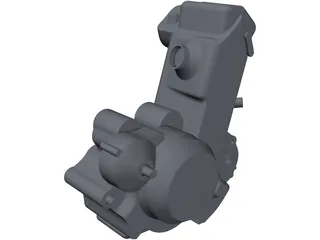 KTM 525EXC 510cc Engine 3D Model preview
