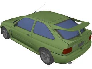Ford Escort RS Cosworth (1993) 3D Model preview