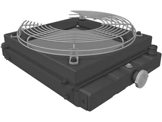 Truck Radiator 3D Model preview
