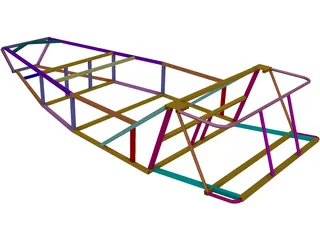 Frame Locost 3D Model preview