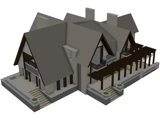 Victorian (Tudor) Style Cottadge 3D Model preview